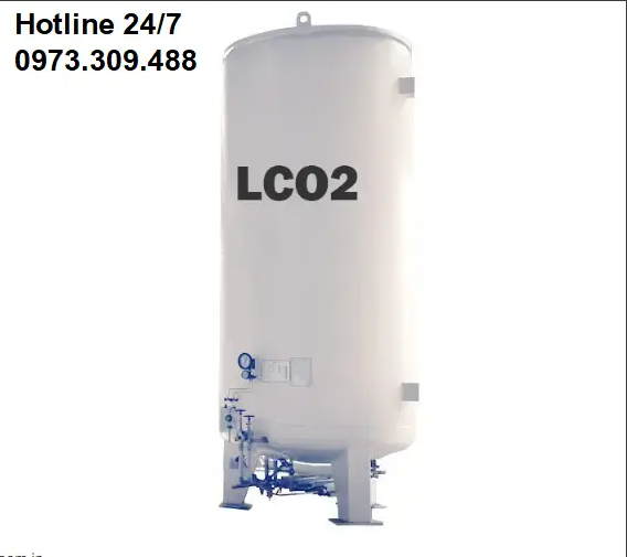 Bồn 5m3 (2.16Mpa) chứa CO2 lỏng, kiểu đứng