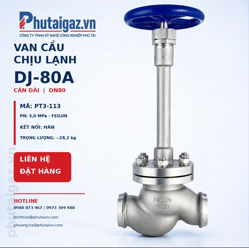 Van cầu chịu lạnh cán dài DJ-80A DN80