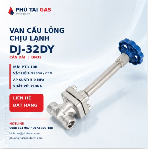 Van cầu lỏng chịu lạnh cán dài DJ-32DY