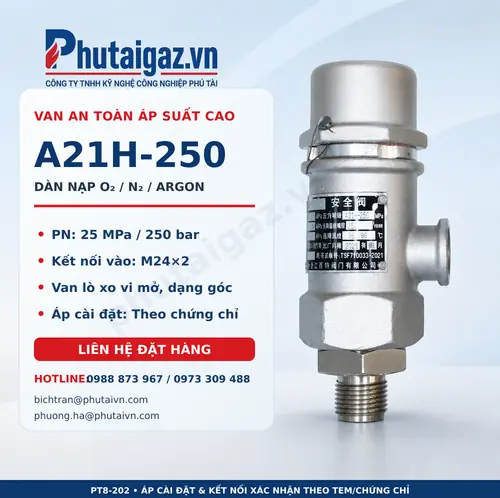 Van an toàn A21H-250 cho dàn nạp khí cao áp